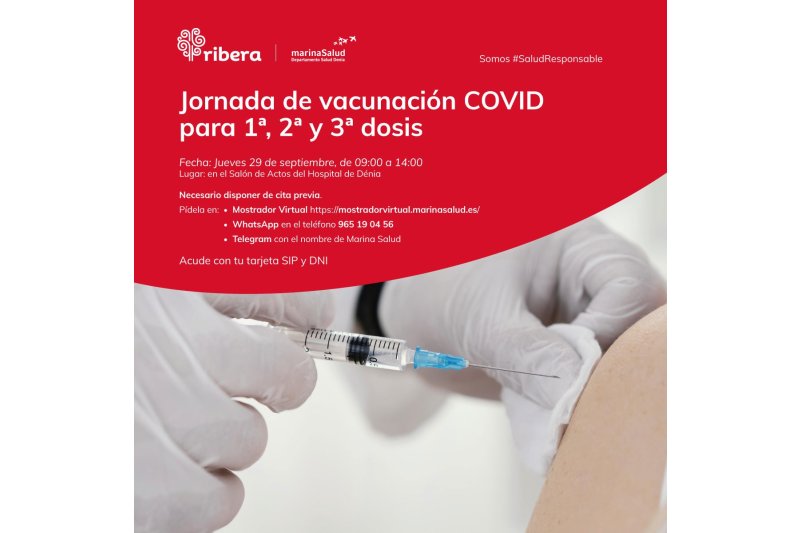 Jornada de vacunación contra la Covid en el Hospital de Dénia  Jornada de vacunación contra la Covid en el Hospital de Dénia