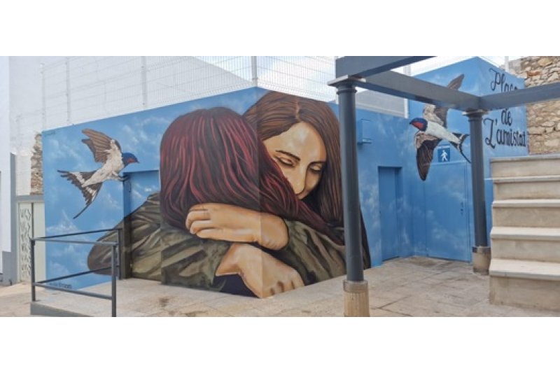 Un nou mural il·lustra la Plaça de l’Amistat de Pedreguer  Un nou mural il·lustra la Plaça de l’Amistat de Pedreguer