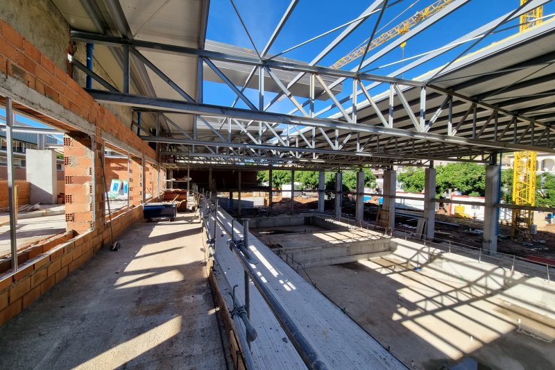 La piscina cubierta de Xàbia estará lista en abril  La piscina cubierta de Xàbia estará lista en abril