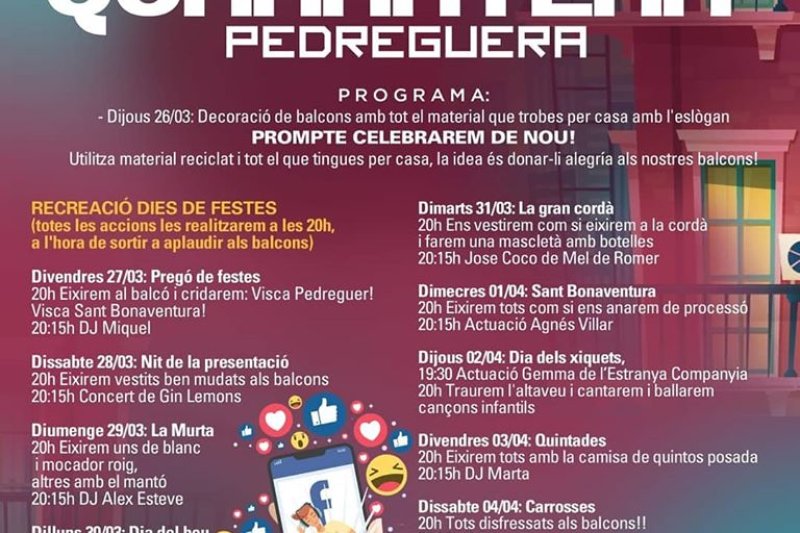 El Festival Quarantena simula les Festes de Juliol pels balcons de Pedreguer  El Festival Quarantena simula les Festes de Juliol pels balcons de Pedreguer