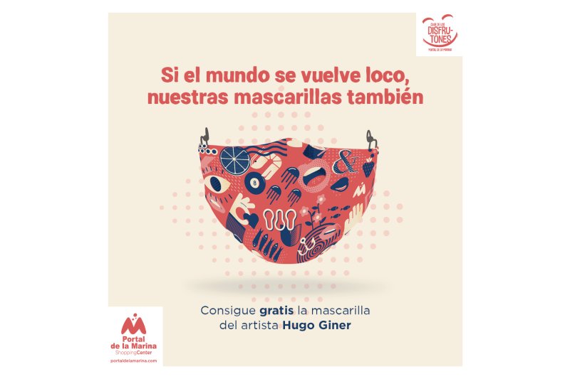 Portal de la Marina regala la mascarilla de Hugo Giner Portal de la Marina regala la mascarilla de Hugo Giner
