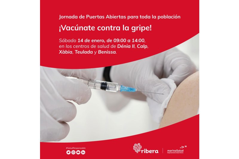 Este sábado, jornada de vacunación contra la gripe  Este sábado, jornada de vacunación contra la gripe