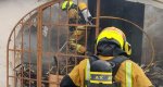 Incendio en una casa de Benissa donde se acumulaban neumáticos  Incendio en una casa de Benissa donde se acumulaban neumáticos