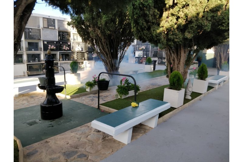Acondicionamiento y desinfección del cementerio de Calp Acondicionamiento y desinfección del cementerio de Calp