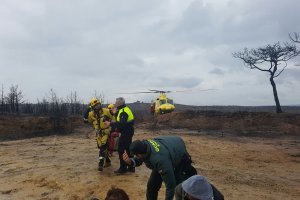 Un helicóptero rescata a un turista que se cayó de su caballo en Xàbia
