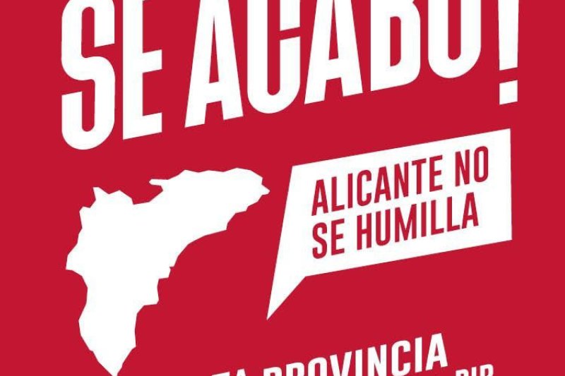 Una concentración en Alicante protestará mañana por la escasa inversión del Gobierno central en la provincia  Una concentración en Alicante protestará mañana por la escasa inversión del Gobierno central en la provincia